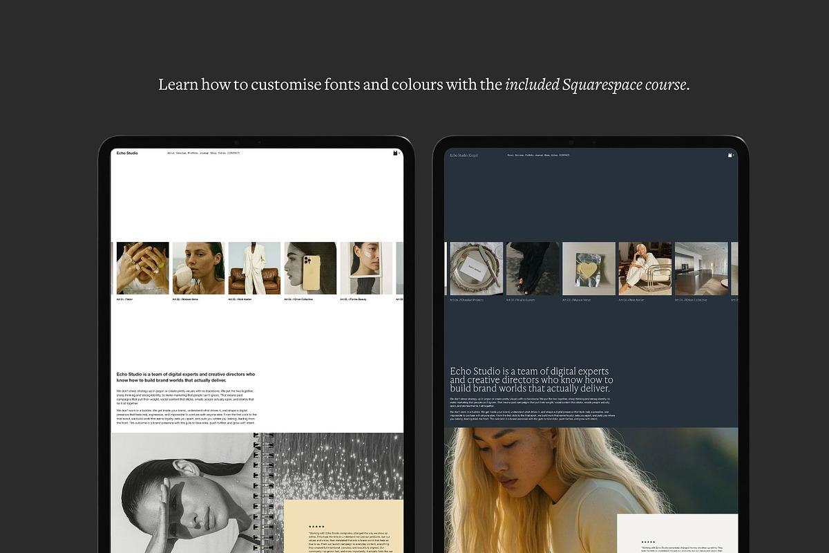 Editorial Squarespace Website, a Squarespace Template by Studio TSM (Photo 10 of 16)