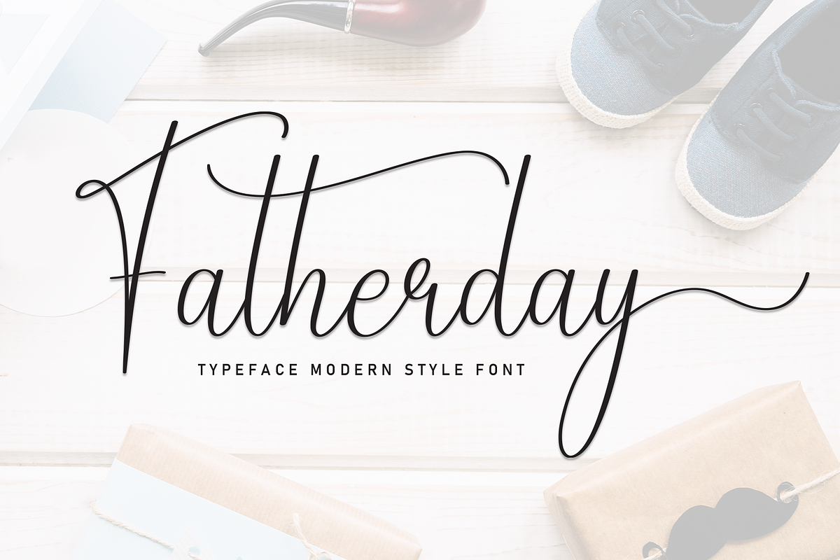 Fatherday | Script Font, a Handwritten Font by Scratchones (Photo 1 of 9)