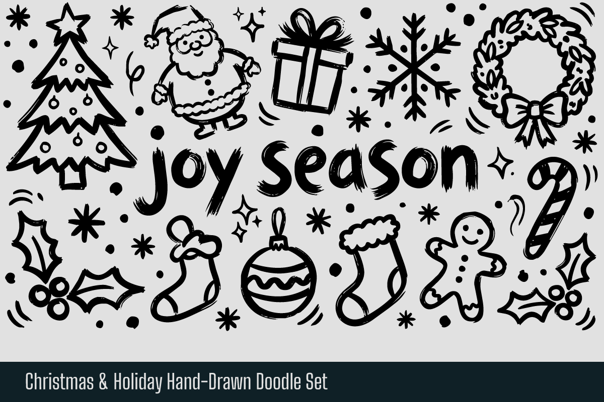 Christmas Holiday Hand Drawn Doodle, an Object Illustration by Huza Studio (Photo 4 of 10)