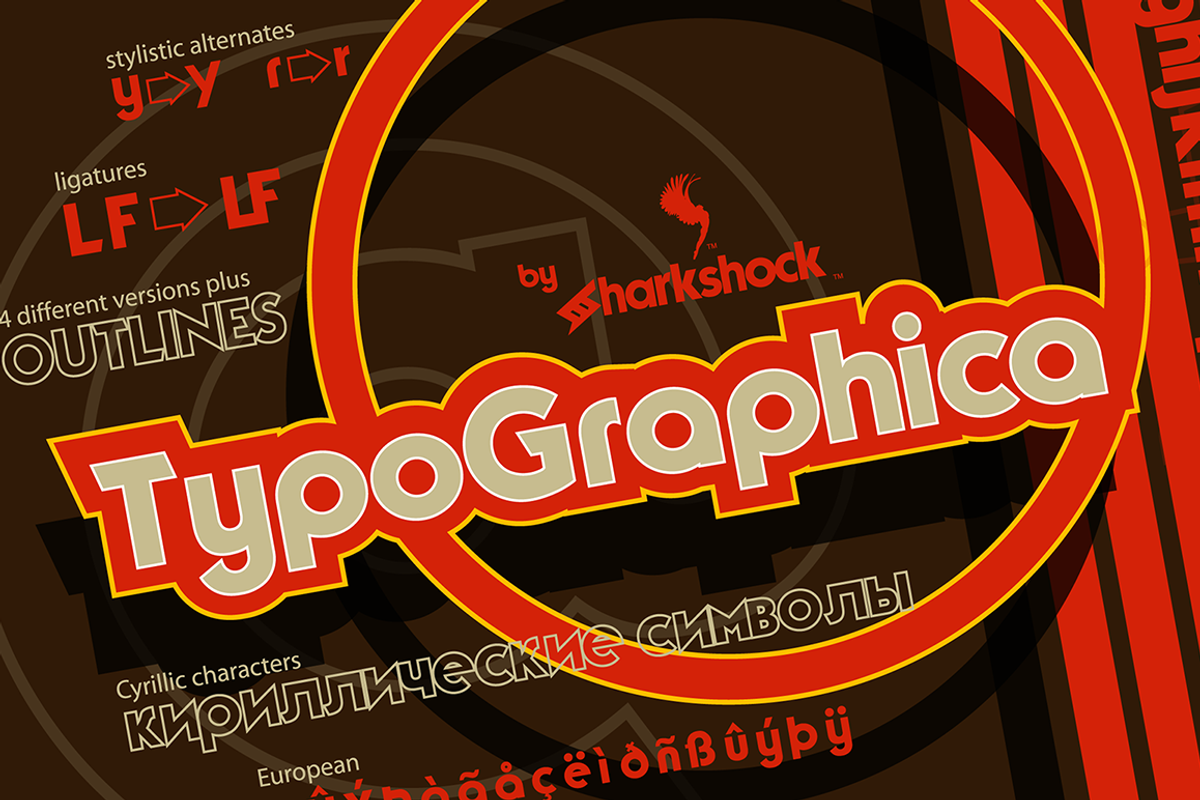 Typographica, a Sans Serif Font by Sharkshock