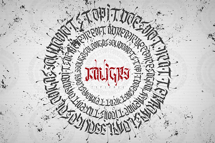 Kaligry Font, a Blackletter Font by Alex Blogoodf