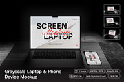 Laptop and Phone Device Mockup, a Wearable Device Mockup by herutage (Thumbnail 1 of 4)