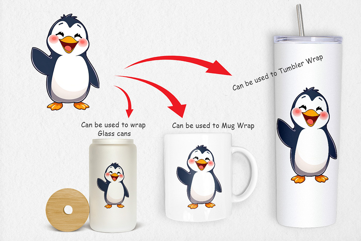 Cheerful Penguin Clipart, a Graphic by Artnoy (Photo 4 of 5)