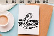 Stencil Woman on the beach, a Person Illustration by MARYCRAFTIRIA (Thumbnail 3 of 3)