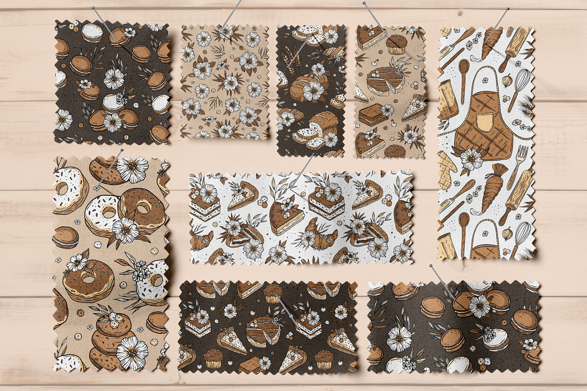 Pastry Chef Bakery Pattern Set, a Pattern Graphic by Red Ink (Photo 6 of 9)
