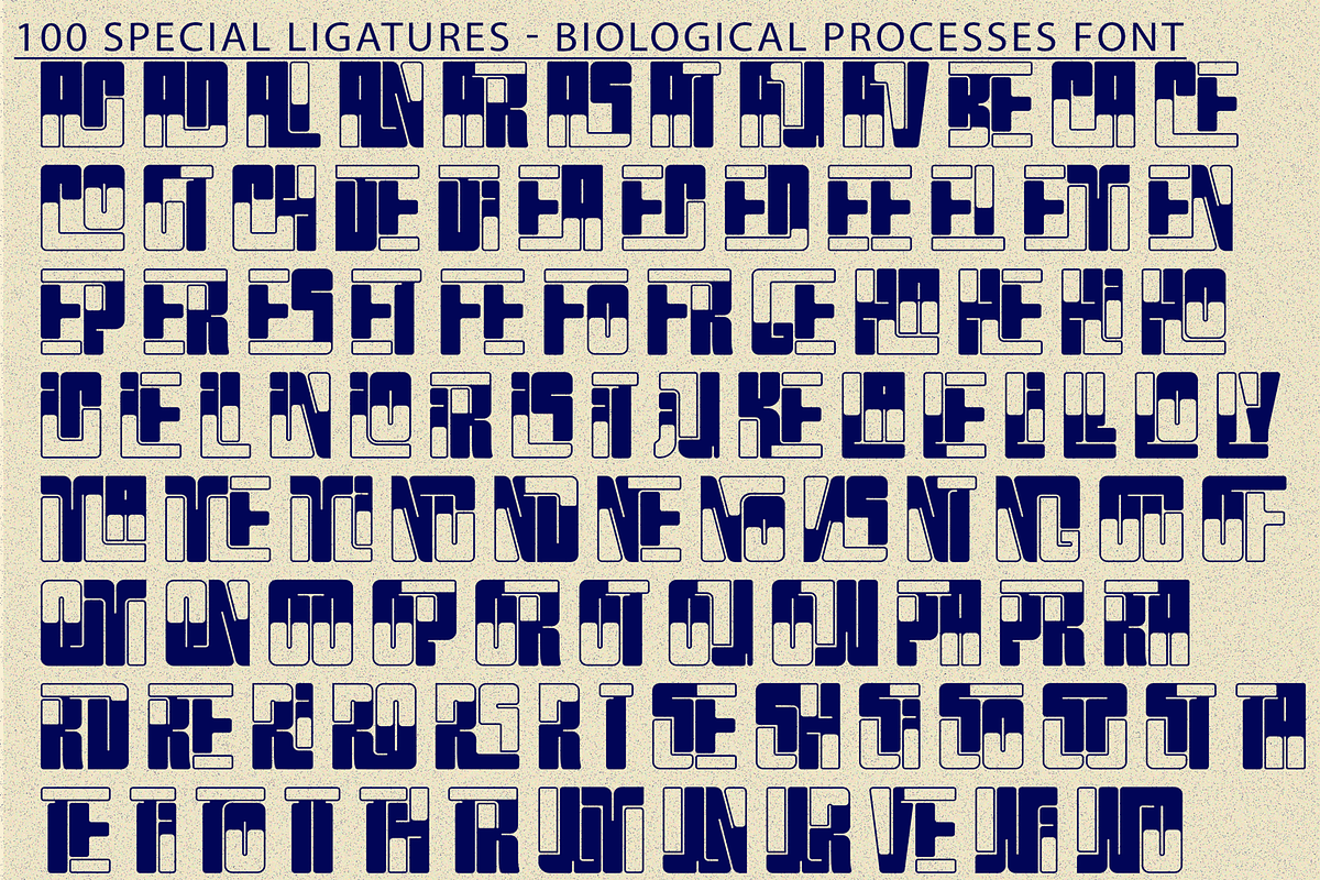 BIOLOGICAL PROCESSES - SCI-FI FONT, a Sans Serif Font by 177Studio (Photo 8 of 8)