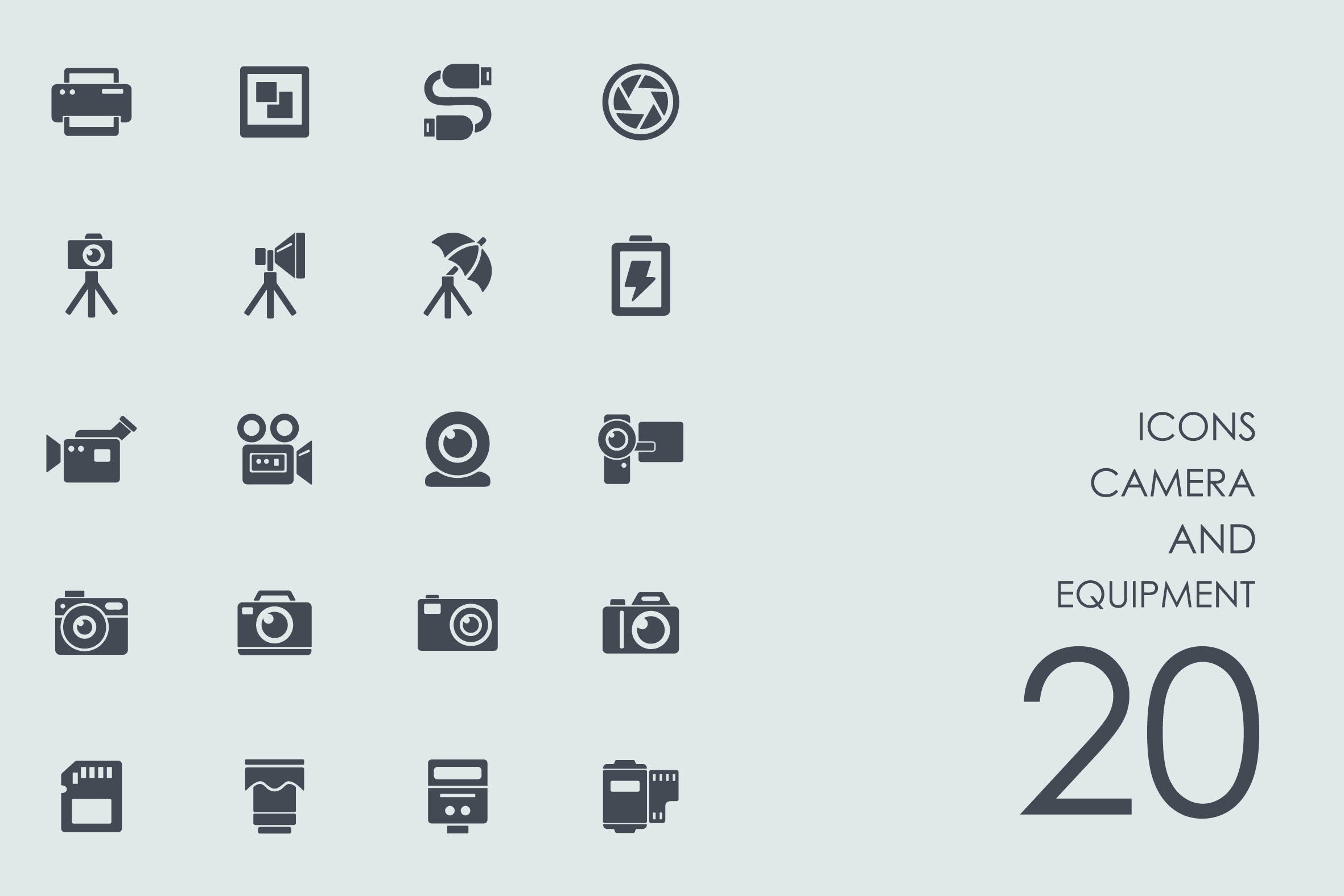 Camera and equipment icons, an Icon by Palau