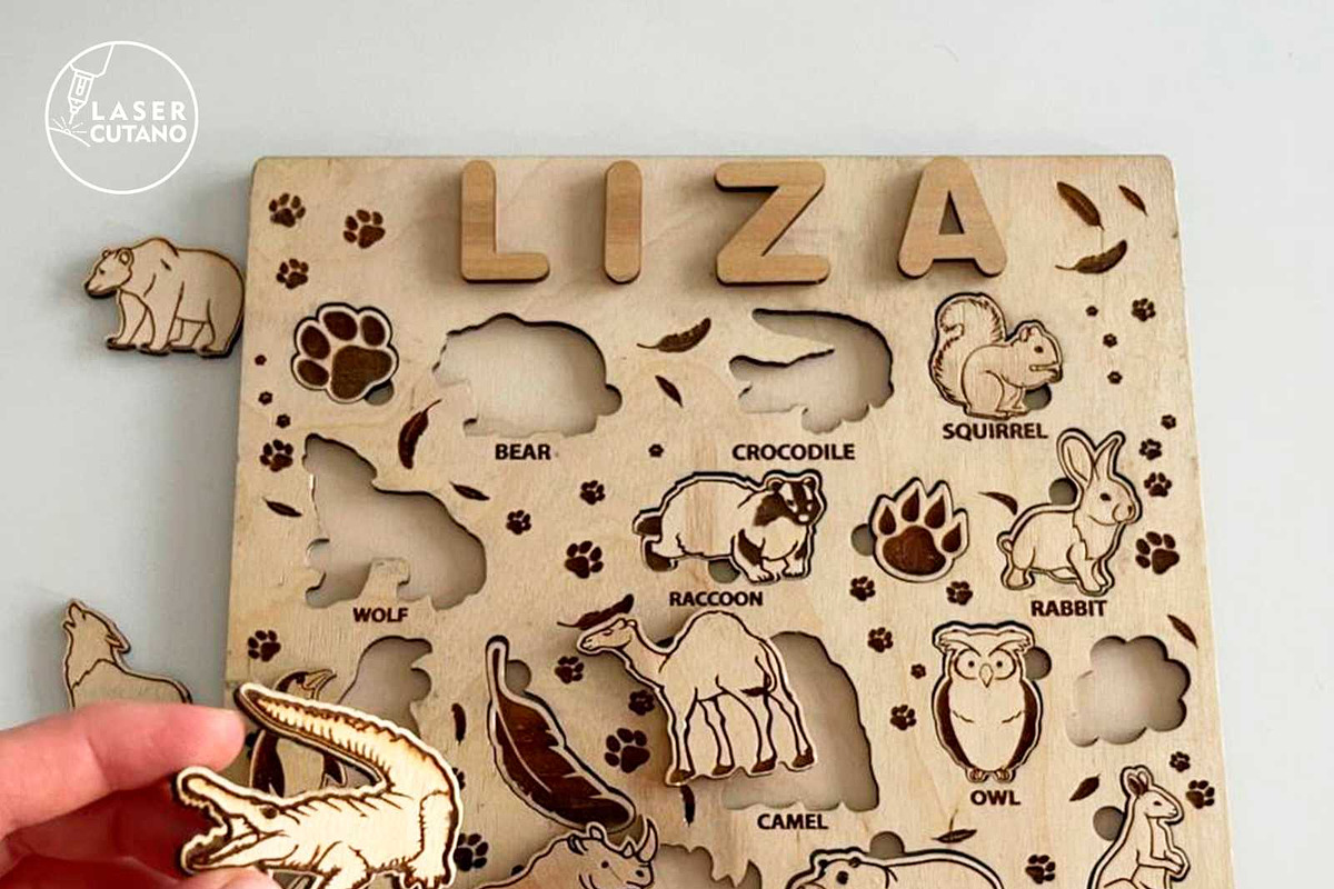 KIDS PUZZLES TEMPLATES, Cut Files, a Templates & Theme by LaserCutano (Photo 9 of 10)
