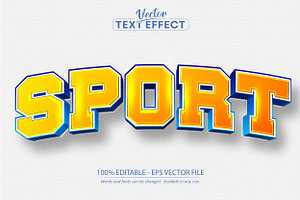 Sport Text Effect, Editable Football