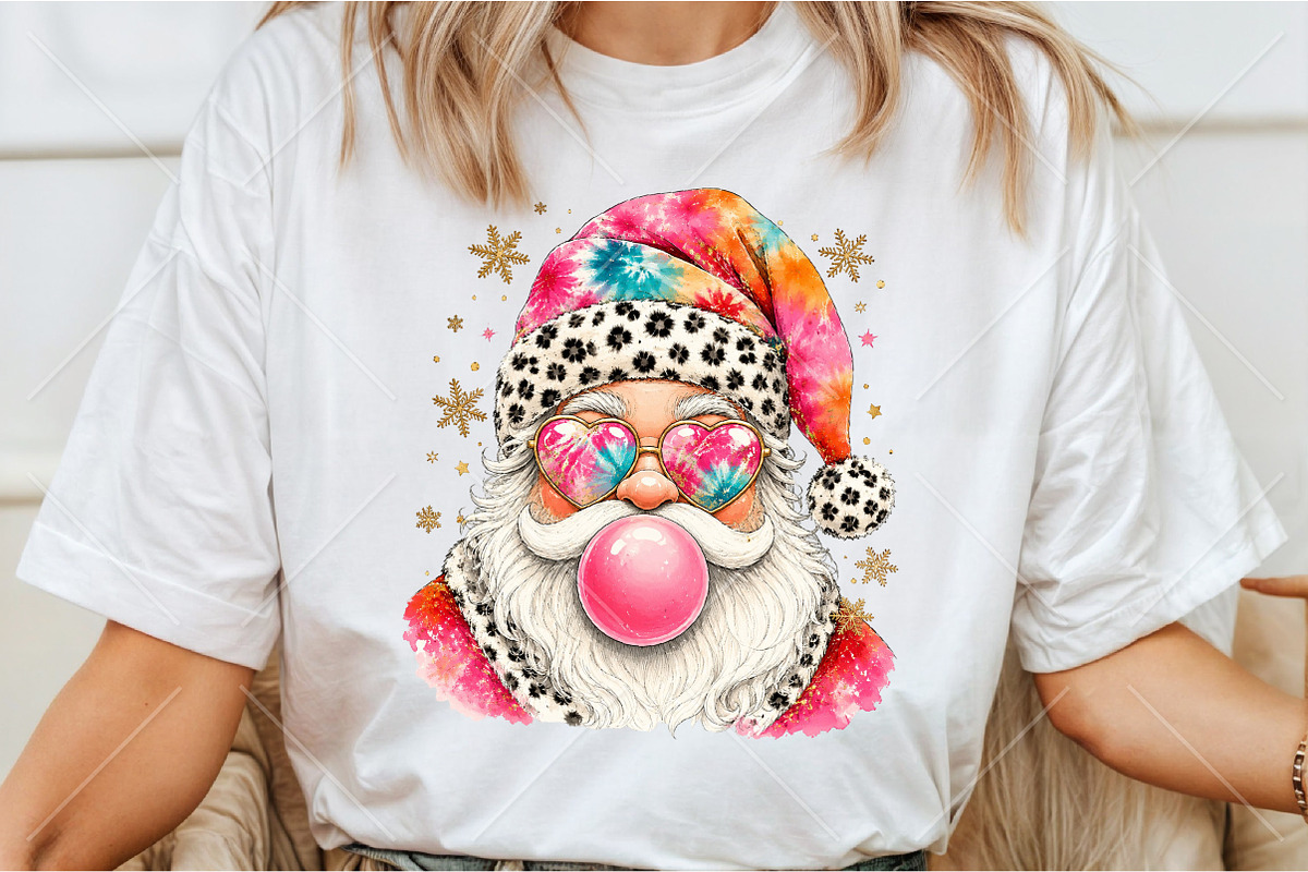 Trendy Christmas Santa Bubblegum PNG, a Seasonal Illustration by Canvas Craft (Photo 3 of 6)