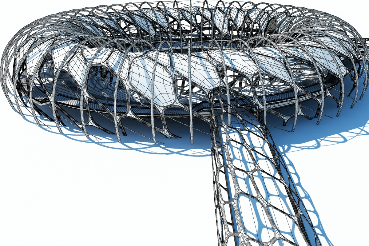 Futuristic Architectural Structure17, an Architecture 3D Model by Giimann (Photo 18 of 29)