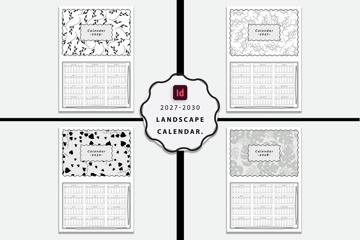 # 2027–2030 Calendar Template Bundle, a Stationery Template by MNT-Creator (Photo 3 of 7)