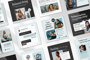 Wellness Static Ad Templates Canva, a Social Media Template by DigiPax (Thumbnail 3 of 11)