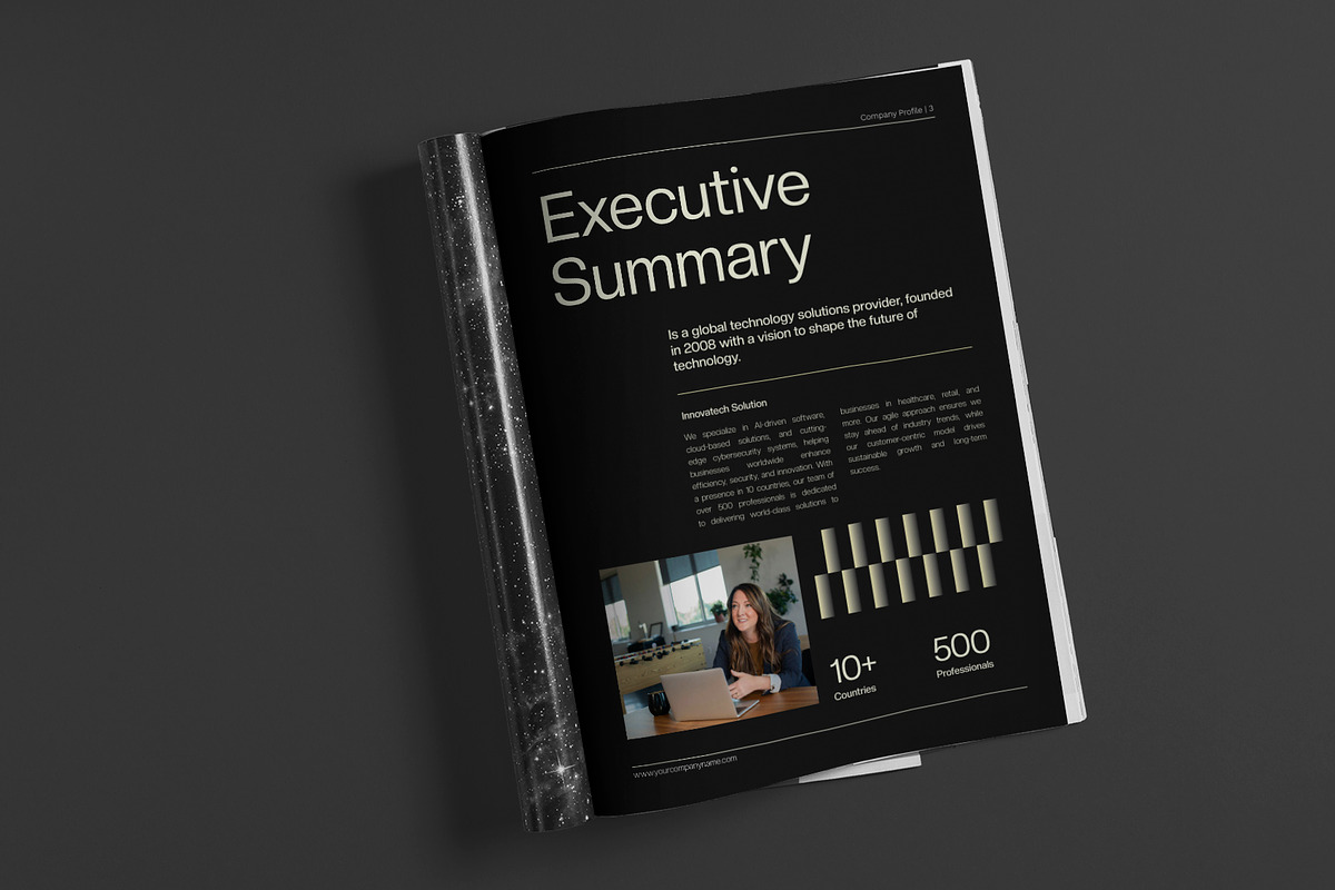 Black Beige Company Profile, a Brochure Template by Neermana (Photo 10 of 11)