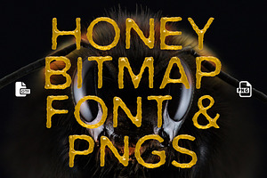 Ms Honey Bitmap Font & PNGs, a Symbol Font by Creative Graphics