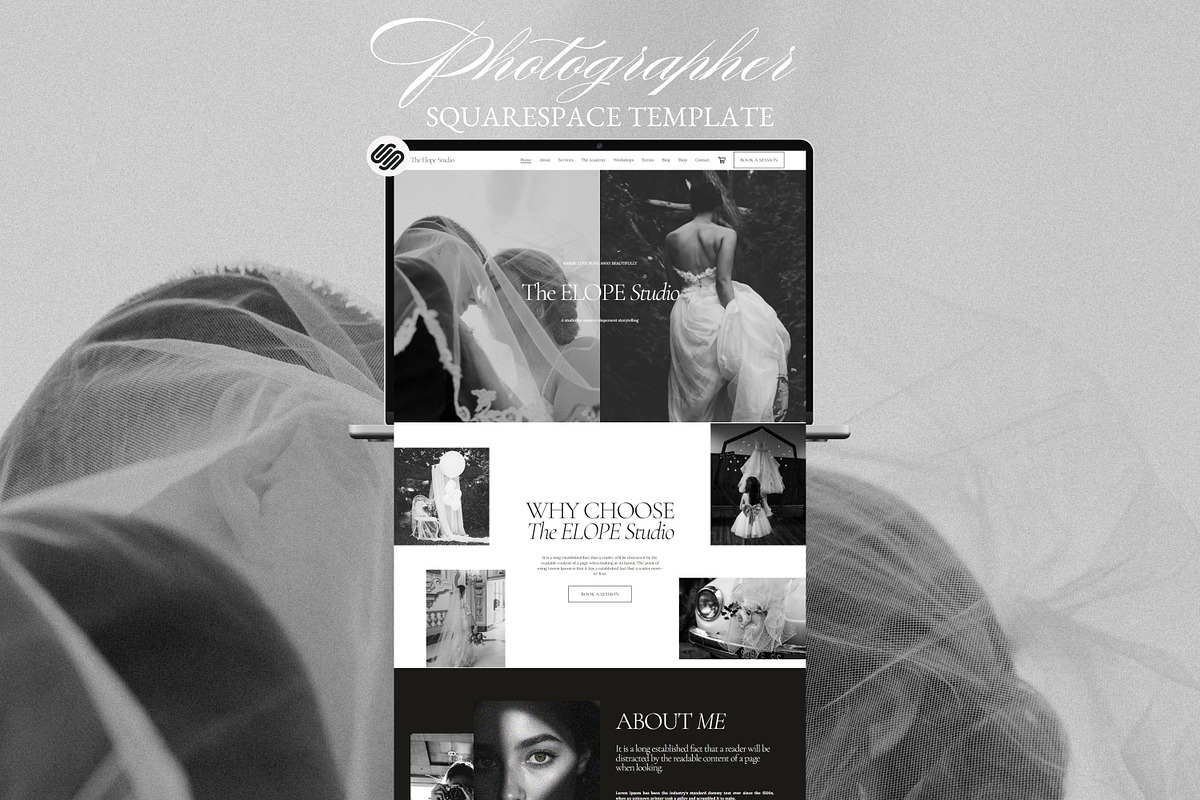 Wedding Photographer Squarespace, a Squarespace Template by Sofia Designs (Photo 1 of 7)