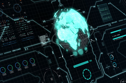 Green blue earth user interface head up display with HUD element, a Technology Photo by Ministocker
