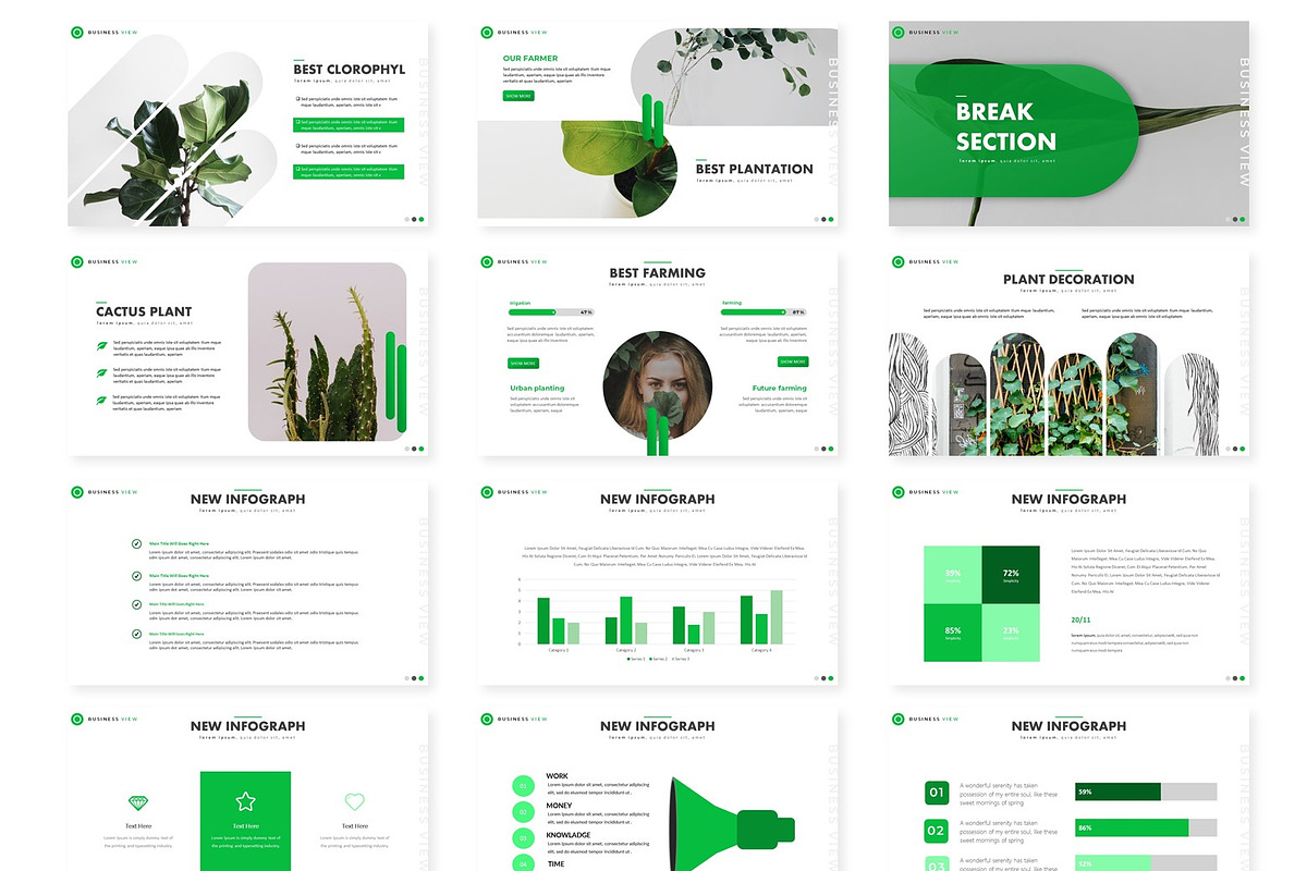 Plant - Powerpoint Template, a Presentation Template by AQR Studio
