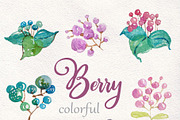 Watercolor Floral spring big set, an Illustration by JaneLane (Thumbnail 2 of 9)