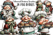 Whimsical Christmas Grandma Clipart, an Illustration by DreamArtGraphic (Thumbnail 1 of 6)