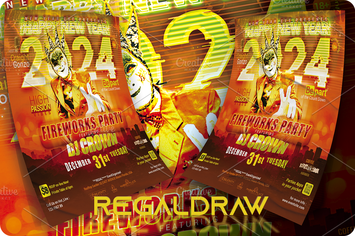 Fireworks Party Flyer, a Flyer Template by regalDRAW (Photo 5 of 6)