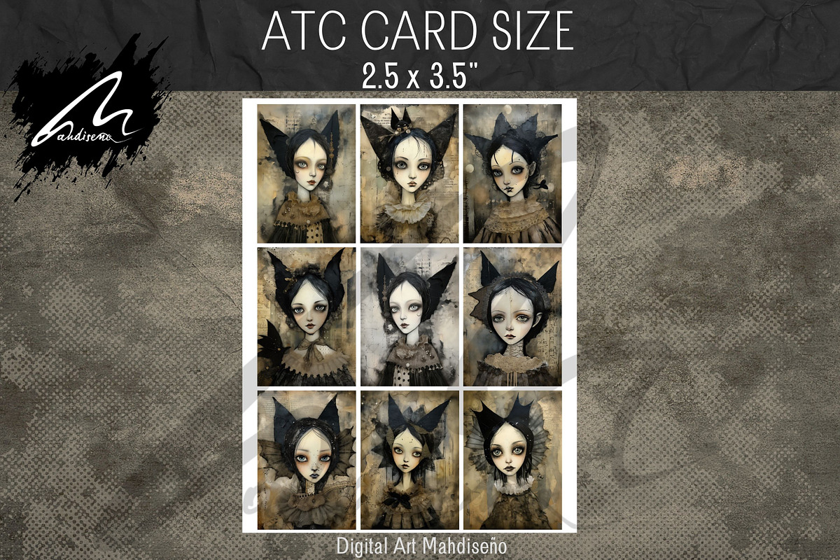 Whimsical Gothic Girl, Collage Page, a Person Illustration by Digital Art Mahdiseño (Photo 9 of 9)
