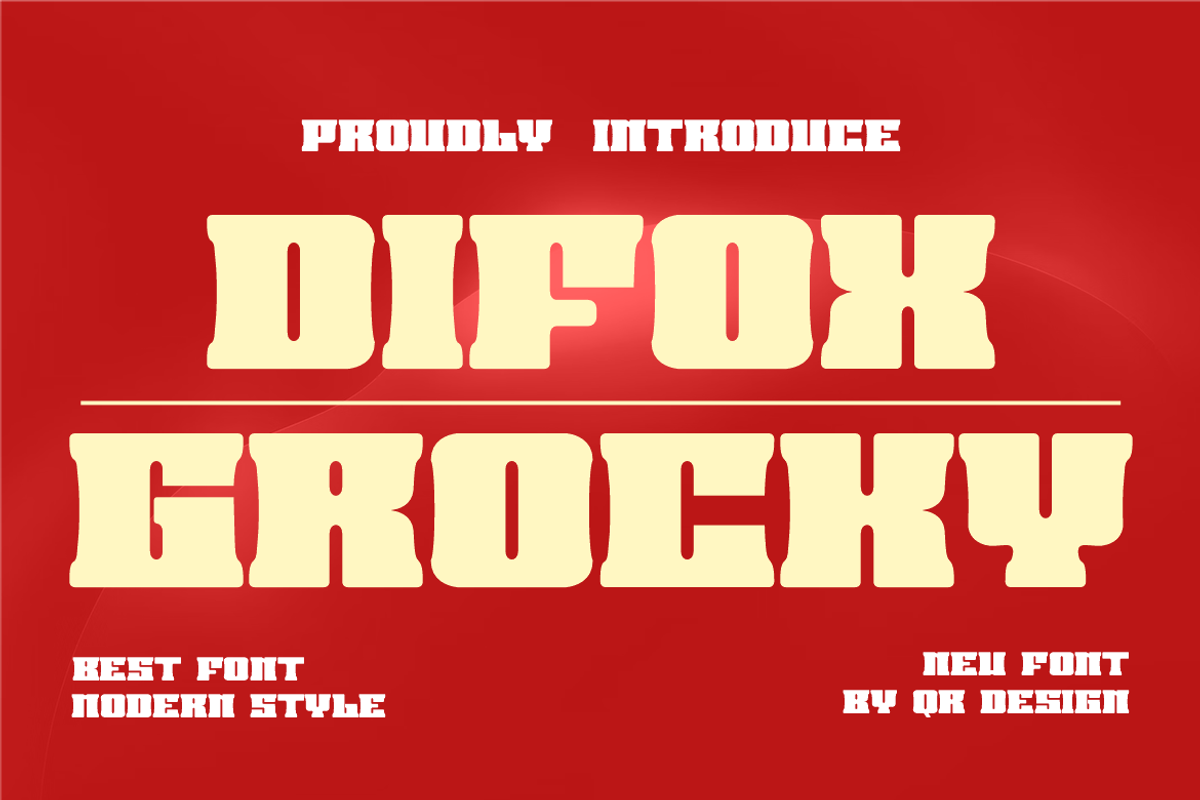 Difox Grocky, a Serif Font by QR Design Studio (Photo 1 of 7)