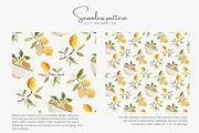 watercolor lemon seamless pattern, a Decorative Illustration by Pink Studio Art (Thumbnail 2 of 5)