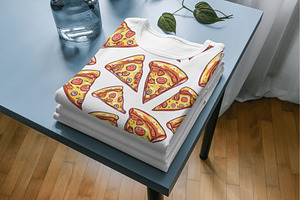 10 Pizza Slice Seamless Patterns