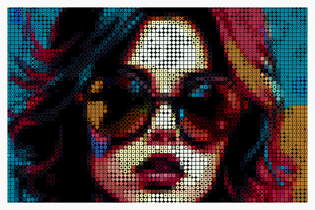 Multi Shape Mosaic Photoshop Action, an Action Add-On by DesignRocket (Photo 10 of 10)