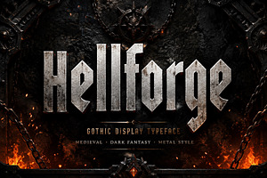 Hellforge – Gothic Blackletter Font, a Blackletter Font by Wow Magic
