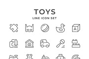 Set line icons of toys, an Outline Icon by motorama (Thumbnail 1 of 2)