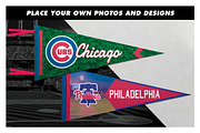 Screen-Printed Felt Pennant Creator, a Product Mockup by Chris Weibring (Thumbnail 12 of 13)
