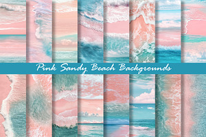 Pink Sandy Beach Backgrounds