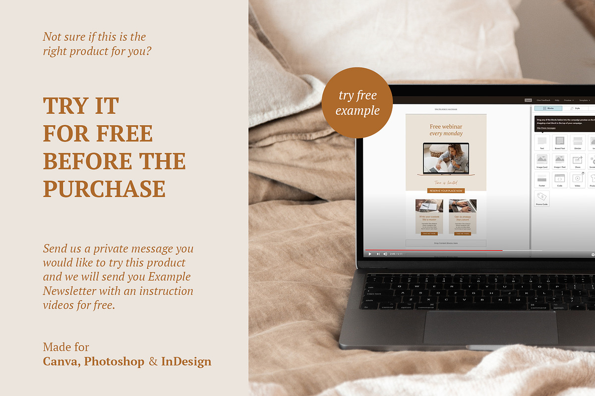 Newsletter / CANVA, PS, INDD / Kayla, an Email Template by Mirazz (Photo 2 of 13)
