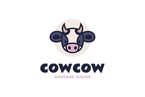 Cowcow Simple Mascot Logo, a Branding & Logo Template by Artnivora.Std
