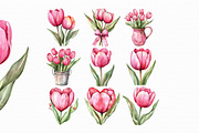Watercolor Flowers Clipart, Tulip, an Illustration by Libby Wishes (Thumbnail 4 of 4)