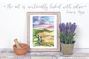 Watercolor Picnic in Tuscany, an Illustration by S_ARTLOVE (Thumbnail 4 of 7)