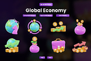 Global Economy 3D Icon Pack, an Object Graphic by Artnivora.Std (Thumbnail 1 of 4)