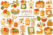 Cozy Apple Clipart Harvest Season, a Food Illustration by SugarCloudStudioArt (Thumbnail 1 of 6)