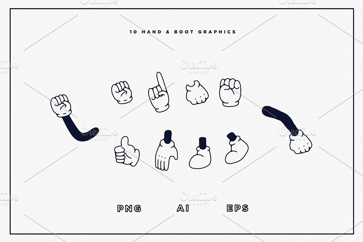 Retro Mascot Parts | Faces & Limbs, an Illustration by GRPXSTORE (Photo 4 of 4)