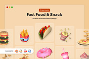 Chubby 3D Fast Food Icon Set, a Food Illustration by twinstd (Thumbnail 1 of 6)