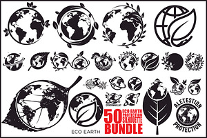 50 Eco Earth Protection Silhouette, an Illustration by Designs_River