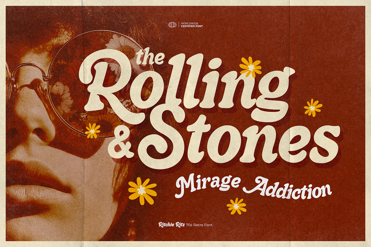Ritchie Ritz - 70s Retro Font, a Script Font by ikiiko (Photo 3 of 7)