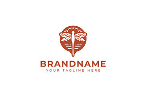 Ethnic Butterfly Pin Logo, a Branding & Logo Template by Pray Art Design Studio