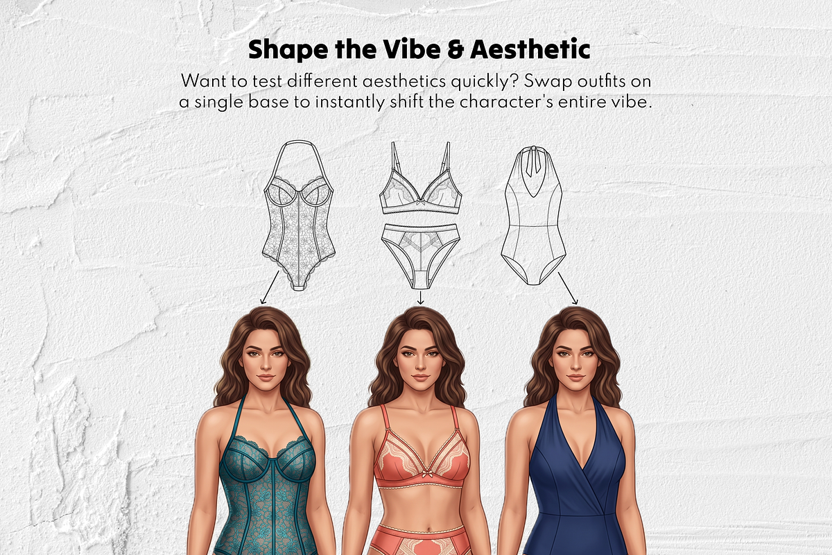 Lingerie & Swimwear Procreate Stamps, a Brush Add-On by Selentaori Studio (Photo 10 of 12)