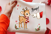 Cute Christmas Reindeer Boop PNG Art, a Seasonal Illustration by CrexoraLab (Thumbnail 2 of 8)