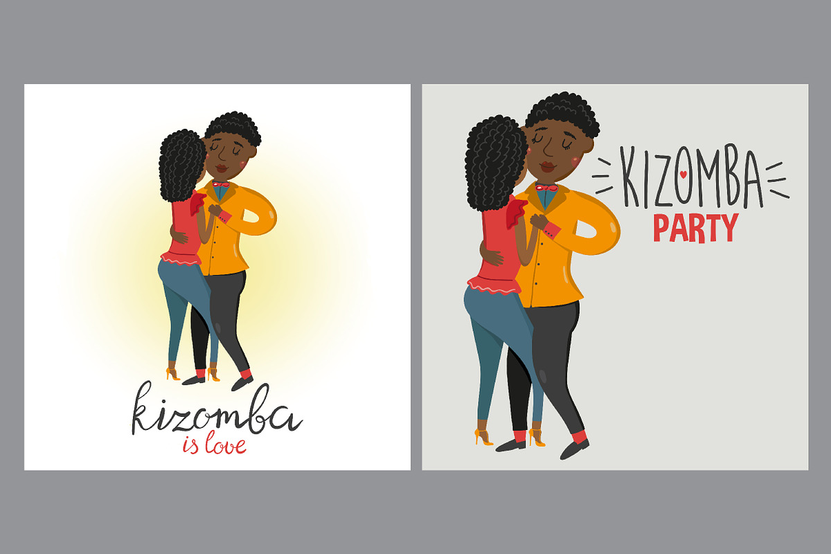 Kizomba vector set, a Person Illustration by KVIO (Photo 2 of 2)