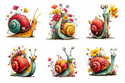 Whimsical Spring Snail Clipart, an Illustration by Daily.Designs (Thumbnail 4 of 8)