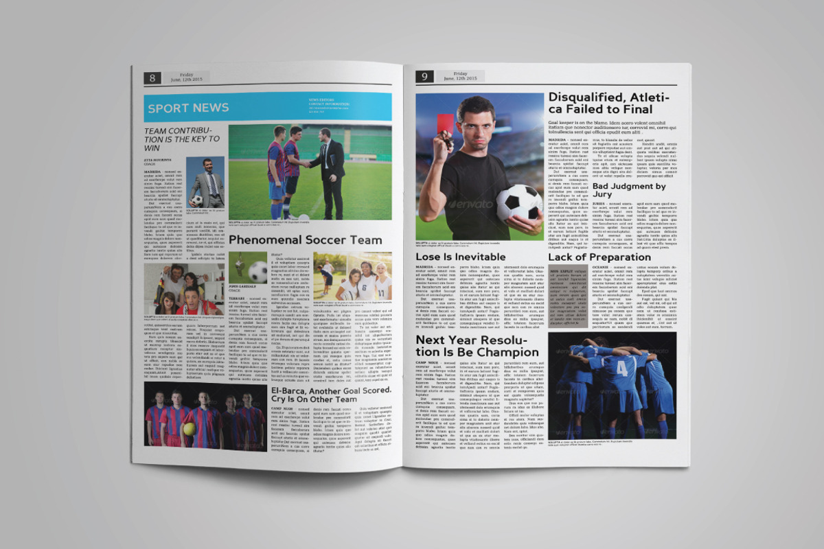 Newspaper Template News, a Magazine Template by GreenDesign (Photo 2 of 5)